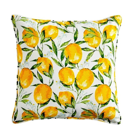 lemon print pillows
